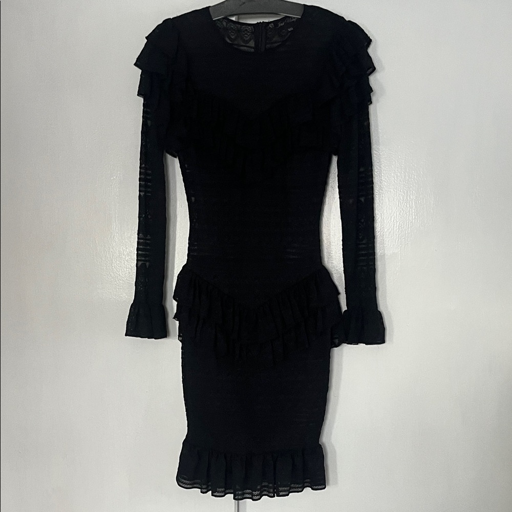 Elegant Black Ruffled Dress